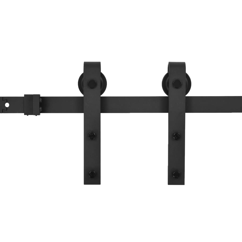 NNEVL Sliding Door Hardware Kit 183 cm Steel Black-1