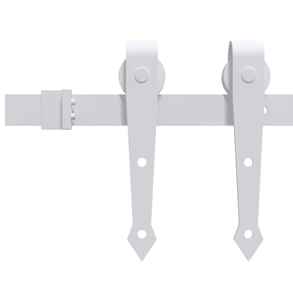 NNEVL Sliding Door Hardware Kit 183 cm Steel White-2