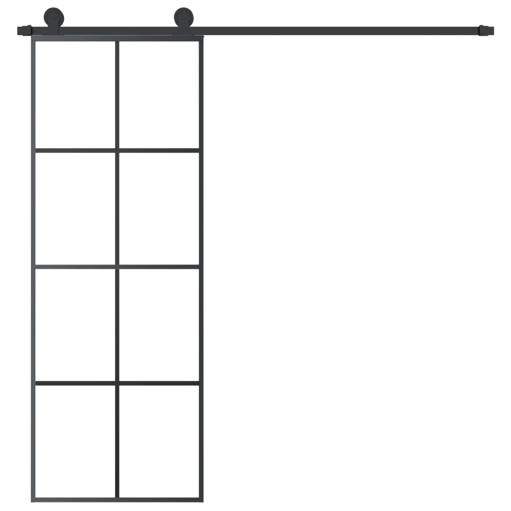 NNEVL Sliding Door with Hardware Set 76x205 cm ESG Glass&Aluminium
