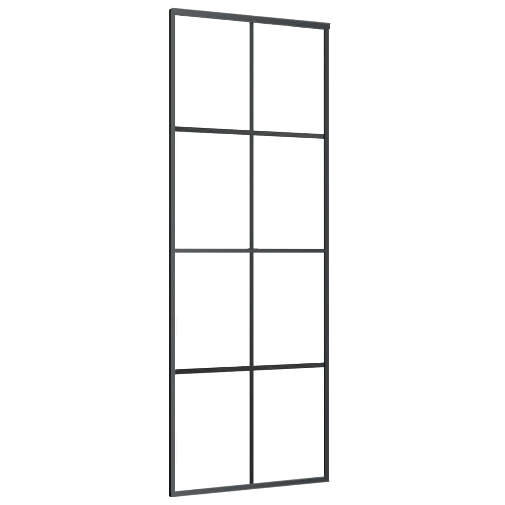 NNEVL Sliding Door with Hardware Set 76x205 cm ESG Glass&Aluminium