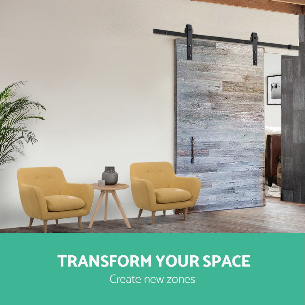 NNEDSZ Sliding Barn Door Hardware - Black-3