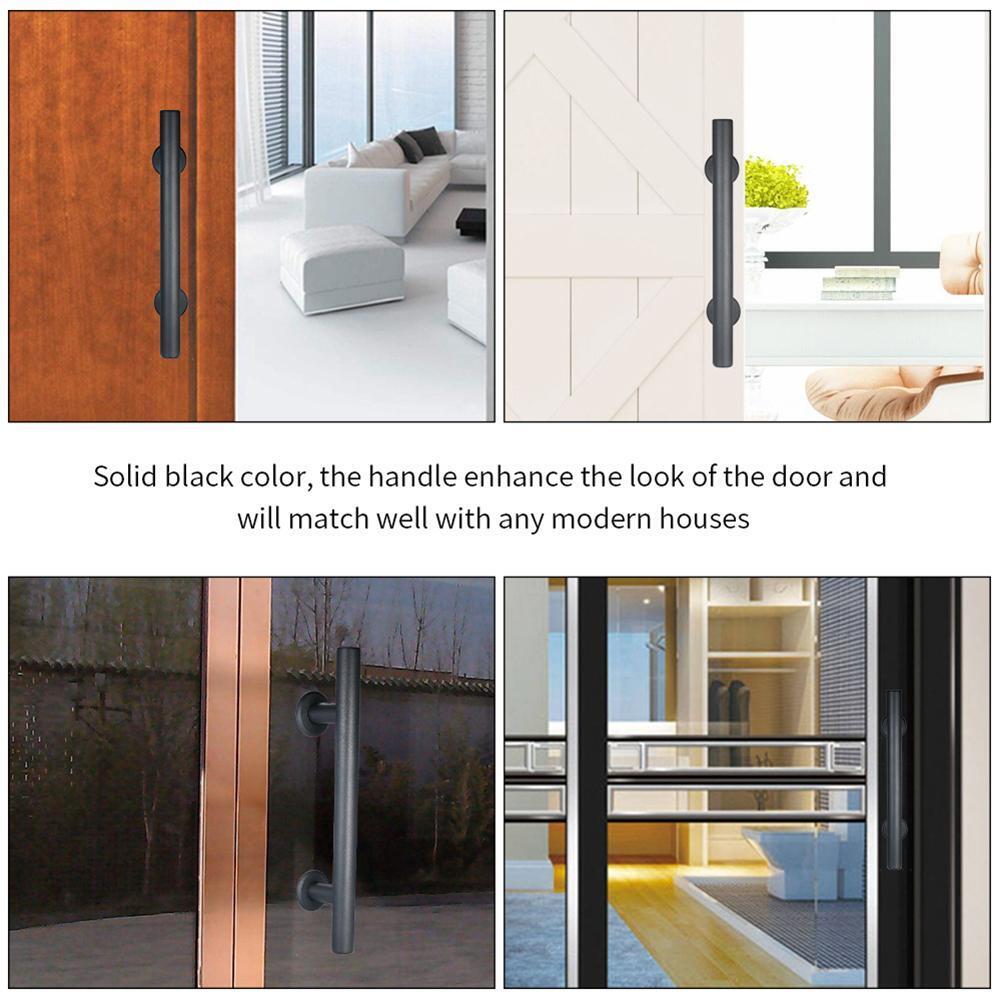 NNEDSZ 12" Barn Door Handle Sliding Flush Pull Wood Door Gate Hardware Stainless Steel-2