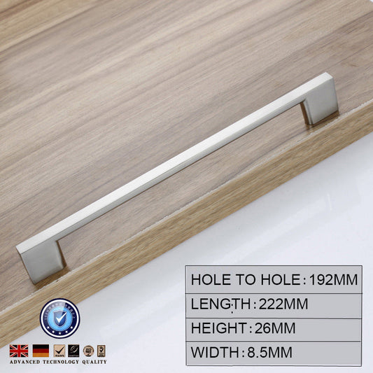 NNEDSZ Brushed Nickel Kitchen Door Cabinet Drawer Handle Pulls 192MM