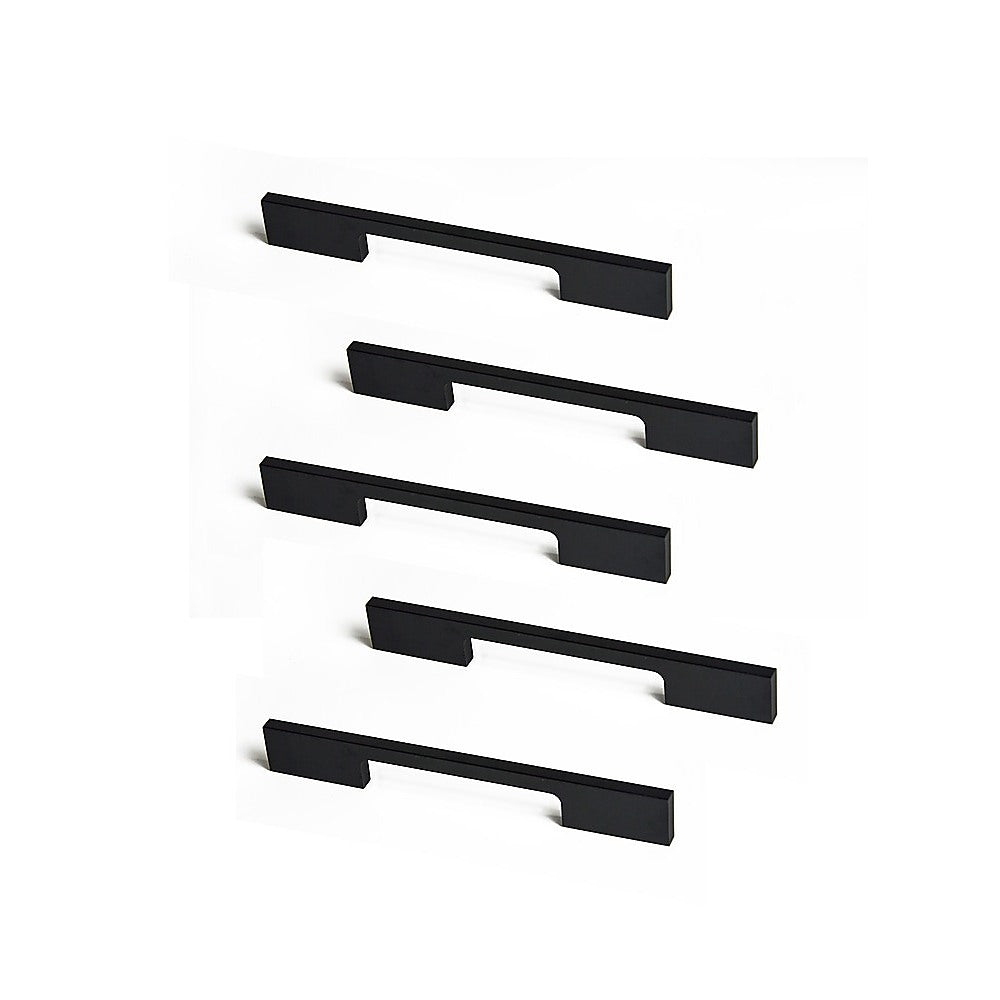 NNEDSZ 5 x 128mm Kitchen Handle Cabinet Cupboard Door Drawer Handles square Black furniture pulls