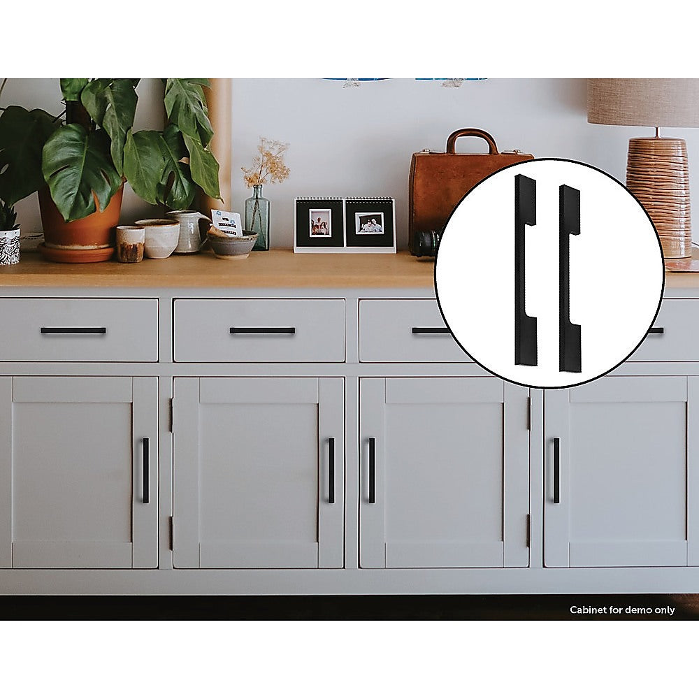 NNEDSZ 5 x 128mm Kitchen Handle Cabinet Cupboard Door Drawer Handles square Black furniture pulls