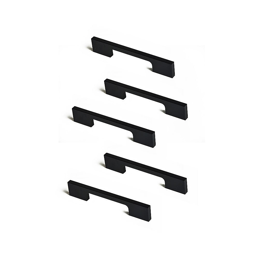 NNEDSZ 5 x 96mm Kitchen Handle Cabinet Cupboard Door Drawer Handles square Black furniture pulls