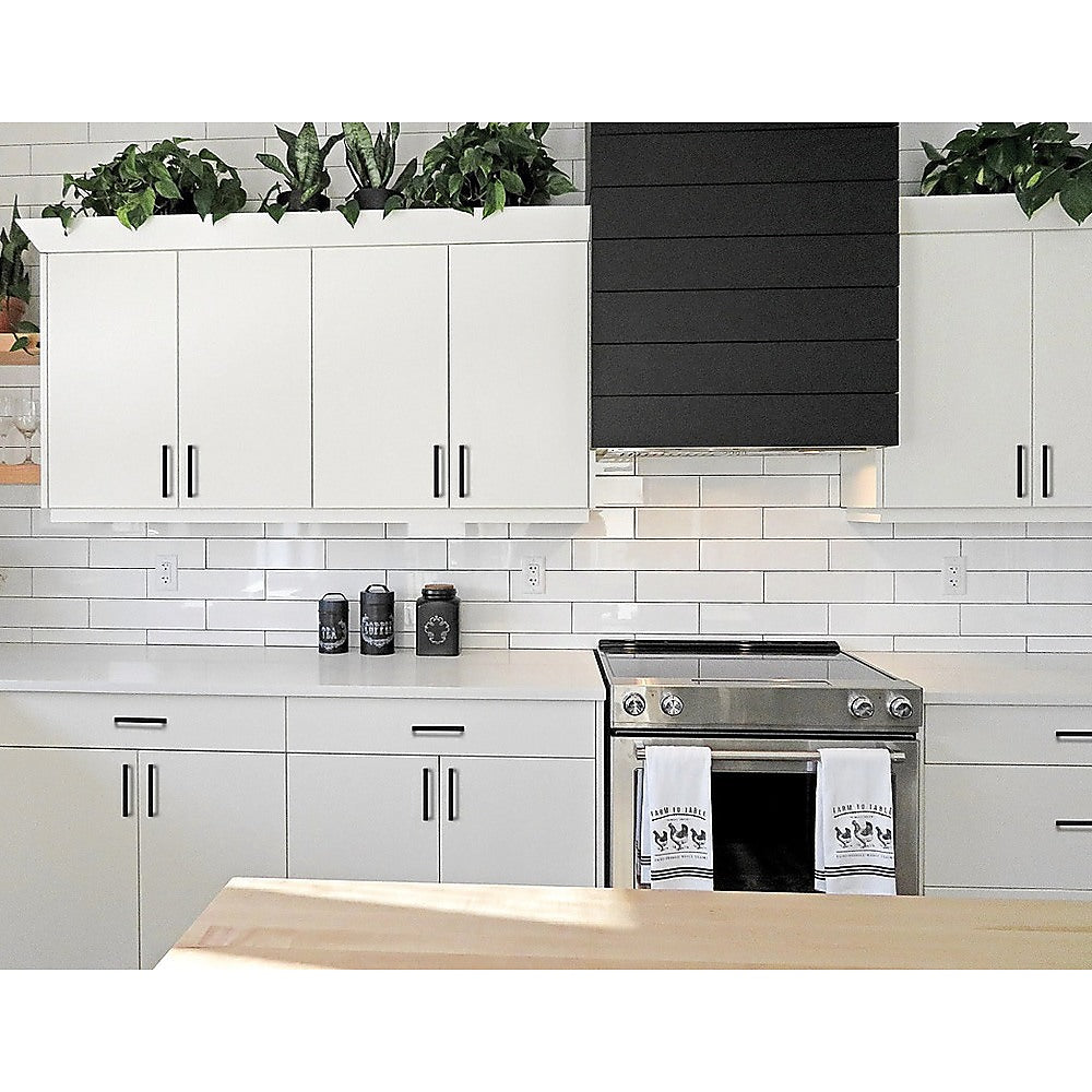NNEDSZ 5 x 96mm Kitchen Handle Cabinet Cupboard Door Drawer Handles square Black furniture pulls