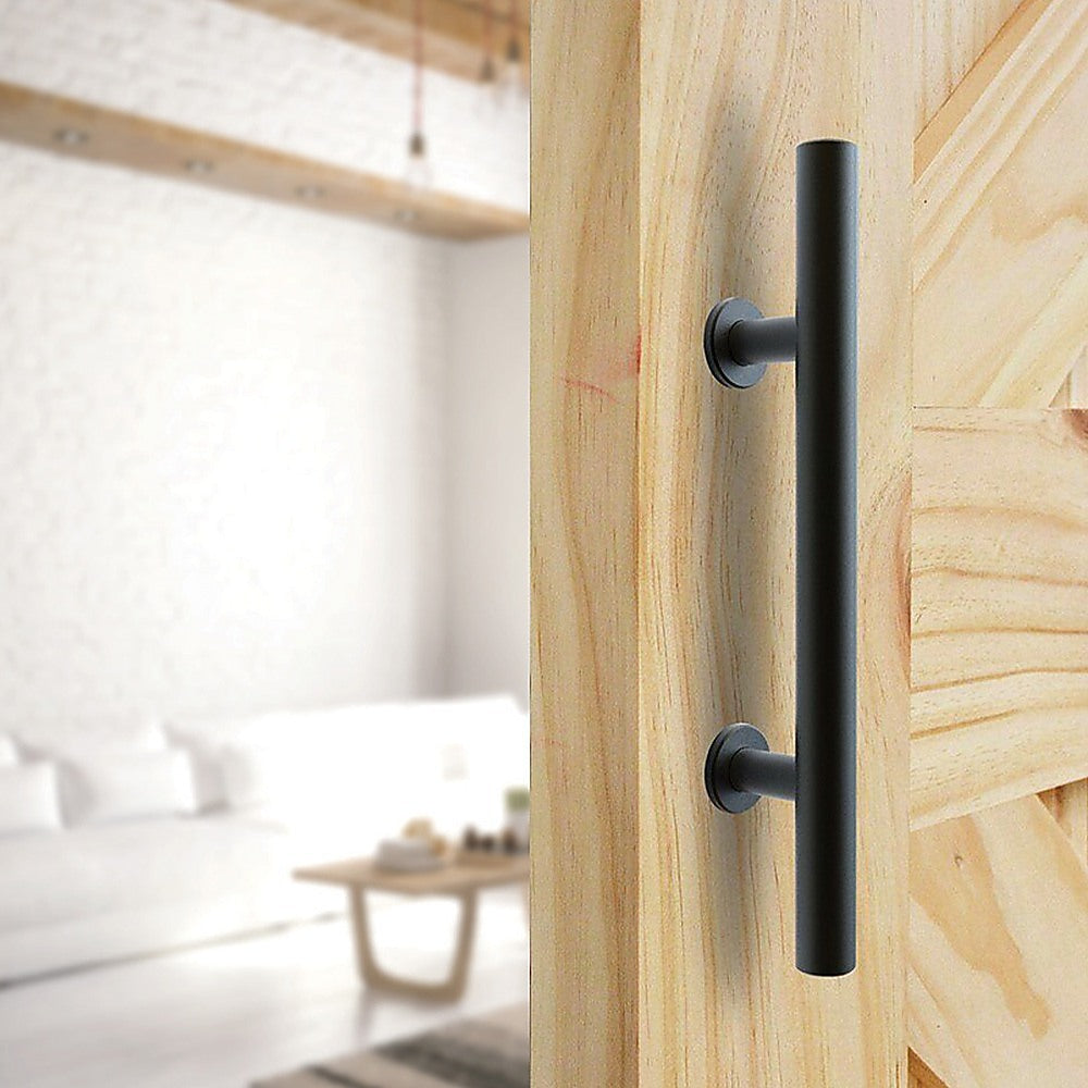 NNEDSZ Carbon Steel Door Handle & Flush Pull Wood Door Gate Hardware 12"-1