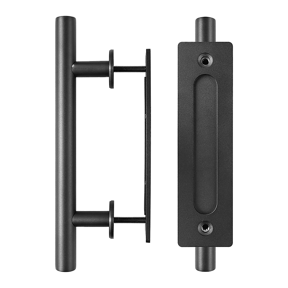 NNEDSZ Carbon Steel Door Handle & Flush Pull Wood Door Gate Hardware 12"-4