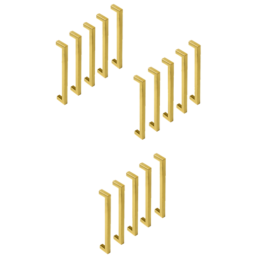 NNEDSZ 15 x Brushed Brass Drawer Pulls Kitchen Cabinet Handles - Gold Finish 192mm